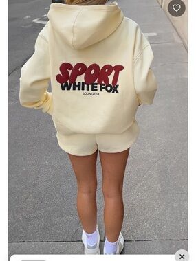 WHITE FOX BOUTIQUE Club 14 Peyton Oversized Hoodie Lemon SIZE XXS/XS NWT